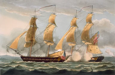 Eroberung der Argus, 14. August 1813, aus 